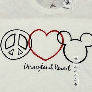 NWT Peace, Love, Mickey Disneyland Shirt Size Large